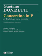 Concertino in F for English Horn and Orchestra English Horn and Piano Reduction cover